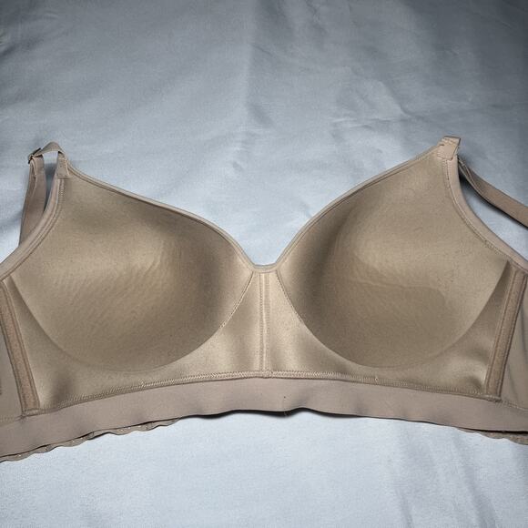 NATORI Cafe Bliss Perfection Contour Soft Cup Bra US 32DDD Wireless Beige Nude - Picture 8 of 8